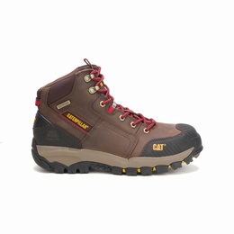 Caterpillar Navigator Mid Cut Steel Toe Work Férfi Túracipő Barna, HU-W072